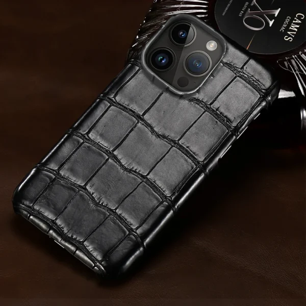 100 % natürliche Krokodilleder-Handyhülle für iPhone 16 15 Pro Max 14 12 Pro Max 13Pro 16 Plus 15Pro 16Pro 14Plus Luxus-Cover