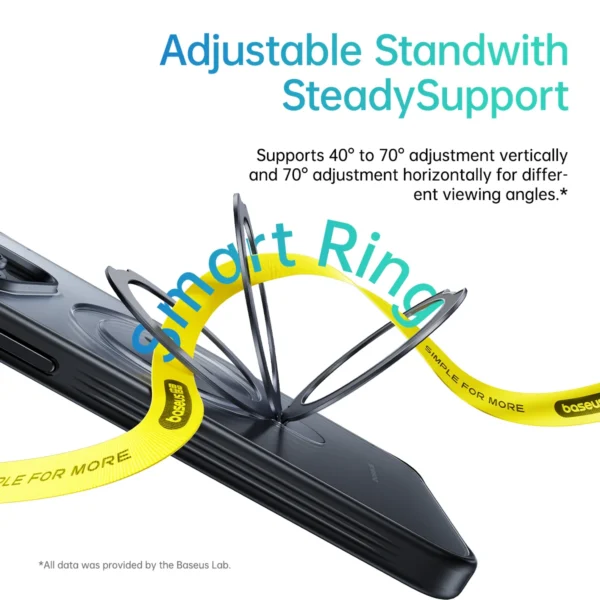 Baseus Hülle mit magnetischem Ständer für iPhone 16 15 14 13 Pro Max Plus Hülle 180 ° Verstellbare Kickstand-Ringabdeckung, magnetische Ladehülle 3