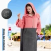 Schnellt rocknende Badet ücher Pool wechsel Robe Schnellt rockn ender Poncho Surfen Tauchen Kapuzen handtuch Strand umhang wind dicht und warm 3