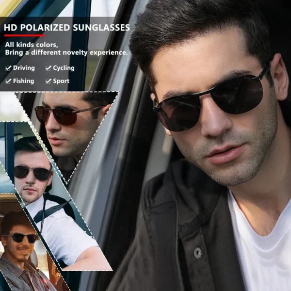 2023 marke Design Upgrade Randlose Photochrome Sonnenbrille Männer Polarisierte Fahren Sonnenbrille Aluminium Anti-Glare heren zonnebril 2