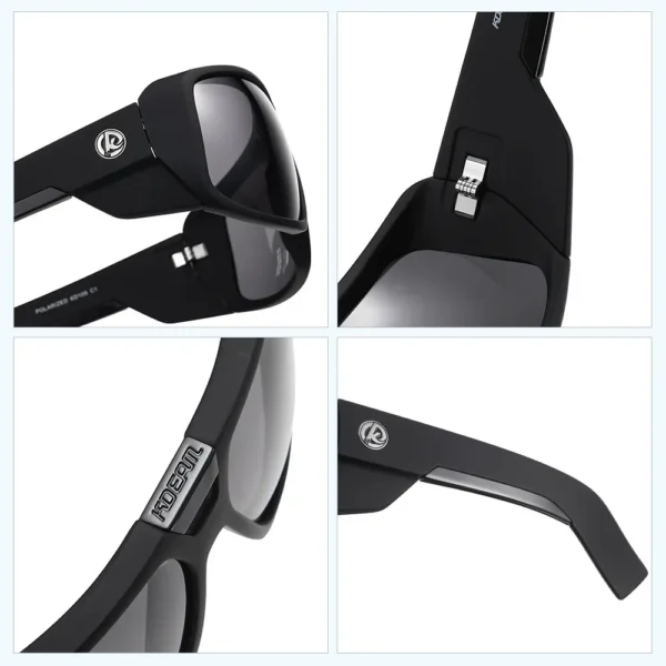 KDEAM Neue Große Rahmen Designer Polarisierte Männer Sonnenbrille Luxus Marke Winddicht Fahren Gläser Angeln Brillen Mode Frauen Auge 4