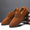 Mode männer Casual Schuhe Wildleder Echtes Leder Herren Slip-on Licht Komfortables Fahren Loafers Mokassins Männer Party Hochzeit flache
