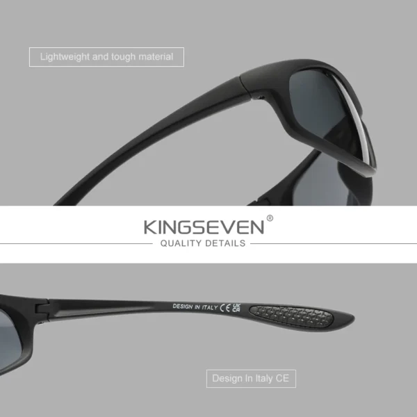 Kingseven Marke Klassische Sonnenbrille Männer Polarisierte Gläser Fahren Original Zubehör Sonnenbrille für Männer/Frauen Oculos De Sol 5
