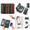 Umhängetasche Brieftasche Handyhülle für Samsung Galaxy S25 Ultra S24 S23 S22 Plus Note20 Kartensteckplatz Halter Lange Lanyard Lederhülle