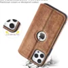 Lederhülle für iPhone 16 15 14 13 12 11 Pro Max XS XR Wallet Case [RFID-Blockierung] Schlanke magnetische Flip-Cover mit Kartenhalter 6