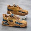 2024 Herbst neue lässige Sportschuhe Herren Leder Low-Top Modetrend einfach am Spiel Laufschuhe Herren Skateboardschuhe geeignet für Outdoor-Sportarten 2