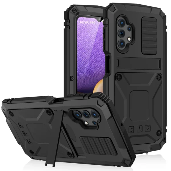 360 Voll metall stoß festes Gehäuse für Samsung Galaxy S24 S23 S22 S21 S20 plus Note 20 Ultra A72 A52 A32 Aluminium Panzer halter Abdeckung 4