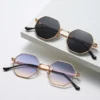Polygon Metall Sonnenbrille Vintage Rahmen Für Frauen Sonnenbrille Männer Luxus Marke Design Sonnenbrille Frauen Spiegel Gafas De Sol Uv400 2