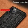 100% echte Krokodil leder Handy hülle für iPhone 16 15 11 12 13 14 Pro Max 15Pro 16 plus Luxus stoß feste Rückseite 4