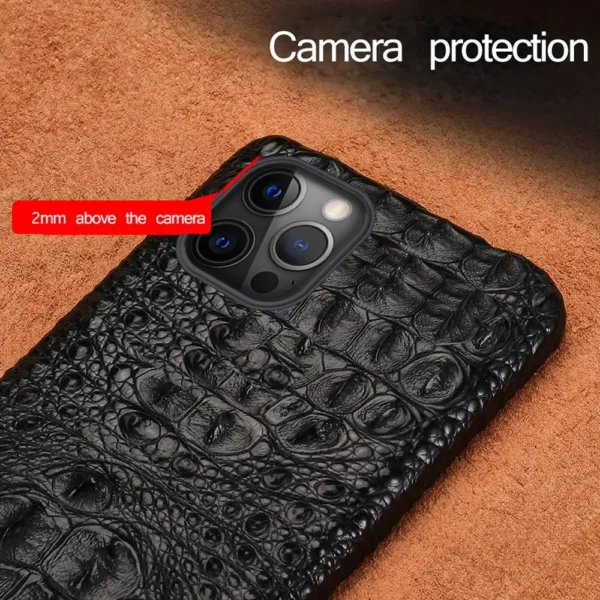100% echte Krokodil leder Handy hülle für iPhone 16 15 11 12 13 14 Pro Max 15Pro 16 plus Luxus stoß feste Rückseite 4