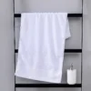 Weißes Gesichtshandtuch aus weichem Baumwollstoff, Hotel-Badetuch, Waschlappen, Handtücher, tragbares multifunktionales Reinigungstuch 4