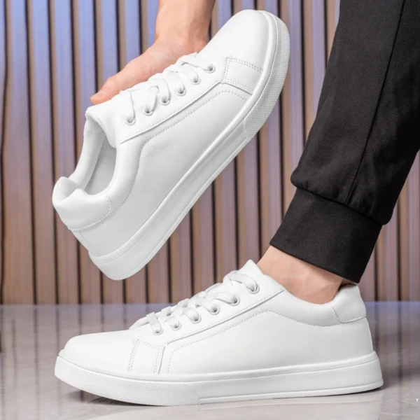 Männer Schuhe Bequeme Casual Skateboard Schuhe Männer Weiß Schwarz Feste Freizeit Turnschuhe Leichte Wanderschuhe Tenis Masculino 6