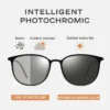 CAPONI ovale Herren Sonnenbrille photo chrome polarisierte Sonnenbrille für Männer schützen UV-Strahl super leicht treibende schwarze Brille bs520 4