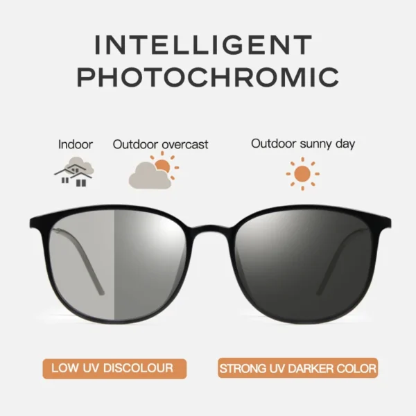 CAPONI ovale Herren Sonnenbrille photo chrome polarisierte Sonnenbrille für Männer schützen UV-Strahl super leicht treibende schwarze Brille bs520 4