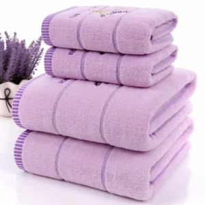 2 teile/satz Lavendel Baumwolle Terry Tuch Lila Weiß Handtuch Set Toalhas De Banho 1pc Bad Handtuch Marke 1pc hand Gesicht Handtuch Drop Schiff