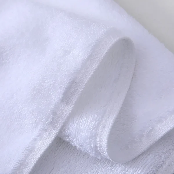 Weißes Gesichtshandtuch aus weichem Baumwollstoff, Hotel-Badetuch, Waschlappen, Handtücher, tragbares multifunktionales Reinigungstuch 5
