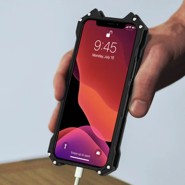 Aluminium Metall Wärme reduzieren aushöhlen Fall Für Apple IPhone 16 Pro Max 11 12 13 14 15 PRO MAX Rüstung stoßfest Abdeckung Shell 6