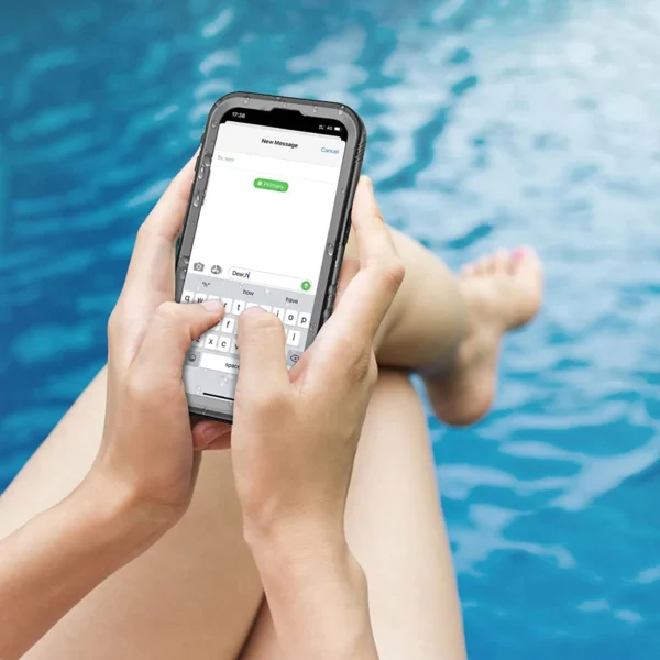 SPORTLINK Wasserdichte Hülle für iPhone 14 13 12 11 15 Pro XS Max SE 2. 3. 2022 X XR 5 7 8 Schwarze Abdeckung Tauchen Unterwasser Schwimmen 5