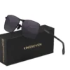 KINGSEVEN 2025, klassische polarisierte Sonnenbrille für Männer und Frauen, quadratischer Legierungsrahmen, Antireflexionsbrille, Luxusbrille 3