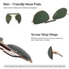 SunCubic Herren-Sonnenbrille, klassischer UV-Schutz, Metall, Gold, Gra, Vintage-Brille, Oculos De Sol, zum Einkaufen, Reisen, MST112 4