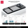 Xundd Handyhülle für POCO F7 Pro F7 Ultra Airbag, stoßfeste Schale, TPU + PC-Rückseite, gestreift, transparente Abdeckung, Anti-Fingerabdruck 6