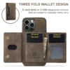 Abnehmbare 2-in-1-Brieftaschenhülle mit Kartenhalter für iPhone 13 Mini 16E 16 15 Plus 14 13 12 Pro Max XS XR, stoßfeste Lederhülle 3