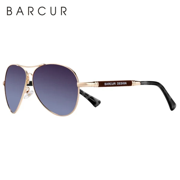 BARCUR Design Memery Frame Sonnenbrille Polarisiert Für Männer Sonnenbrille Frauen Pilot Gradient Lens Brillen Spiegel Shades 4