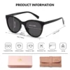 CATMONROE 1 Stück Damen-Sonnenbrille, polarisiert, TAC-Linse, PC-Rahmen, leicht, nicht Nase drücken, Angeln, Fahren, Strand, tägliche Sonnenbrille 3