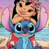 Stitch Lilo & Stitch 5D-Diamant-Malerei-Set zum Selbermachen, Diamant-Stickerei, Kreuzstich, handgefertigte Kunst, Geschenk, Basteln, Heimdekoration