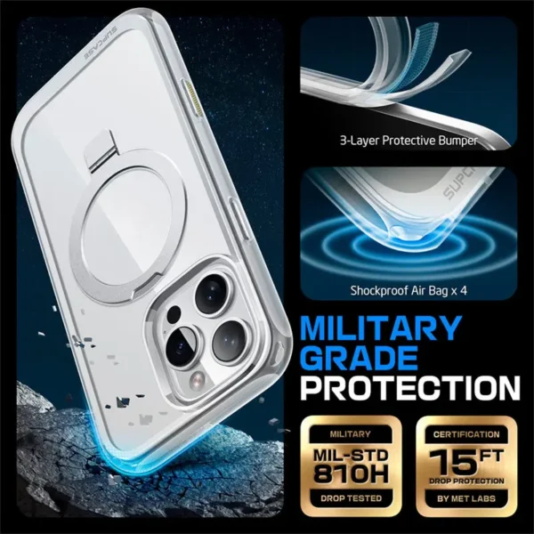 Supcase For iPhone 16 Pro Max Case mit Kameras teuerung Capture-Taste ub Mag Stand Serie schlanke klare magnetische Magsafe Telefon Fall 6