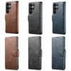 SUTENI PU Leder Drahtlose Lade Karte Halter Stehen Brieftasche Magnetische Flip-Cover Telefon Fall Für Samsung Galaxy S25 Ultra S24 S23 6