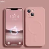 Für iPhone 15 Pro Max Luxus Magsafe Magnetische Flüssigkeit Silikon Telefon Fall Für iPhone 11 12 13 14 15 16 plus X Xr Schutzhülle