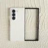 Luxuriöse handgefertigte Echtledertasche für Samsung Galaxy Fold 6 Fold5 3 Handyhülle Galaxy Z Flip6 Back Shell Coque 6
