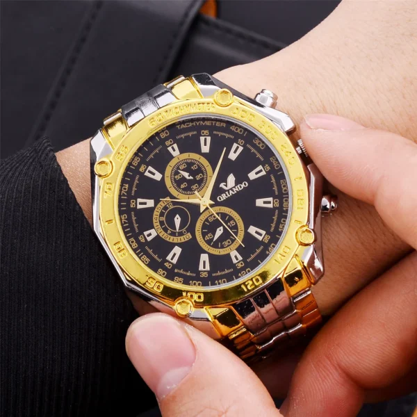 Neue Männer Uhren 2025, Luxus Marke Silber Gold Metall männer Quarz Armbanduhr Mode-Business Männlich Uhr Relogio Masculino 3