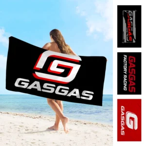 GasGas Rotes Motorrad-Strandtuch, bunte Badetücher für Mädchen, Mikrofaser, schnell trocknend, individuell, sandfrei, Strand, Yoga, Spa, Fitnessstudio, Pool