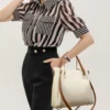 Echte, hochwertige Leder-Schulter-Crossbody-Taschen für Damen, luxuriöse Handtaschen, Damentasche, große Kapazität, weiche Tragetasche 2