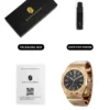 SAPPHERO Rose Gold Männer Uhren Luxus Edelstahl Uhr High-End Männer Geschenke Uhr Datum Mode Sport Wasserdichte Uhr Für Männer 6