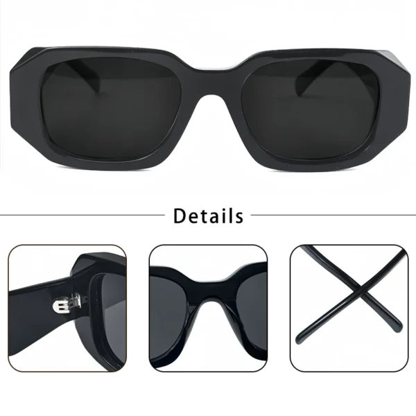 CATERSIDE Retro Polarisierte Sonnenbrille Männer Polygon Große Acetat Rahmen frauen Sonnenbrille Reisen Fahren Einkaufen UV400 Brillen 6