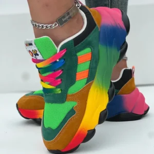 Frauen Turnschuhe Mode laufen bunte lässige Turnschuhe Frauen Komfort schnüren Outdoor-Plattform Schuhe für Frauen Zapatos de Mujer