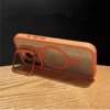 Für iPhone 15 Pro Max Luxus Magsafe Magnetische Objektiv Halter Ständer Telefon Fall Für iPhone 12 13 14 15 16 Plus saubere Schutzhülle 3