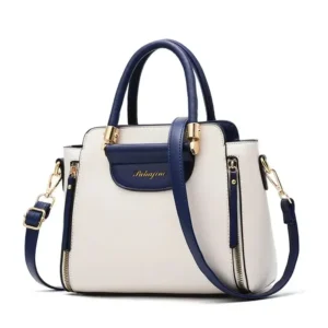 Mode Farbe Kontrast Handtasche, Nähte gestreifte Umhängetasche Damen elegante Büro & Arbeits tasche