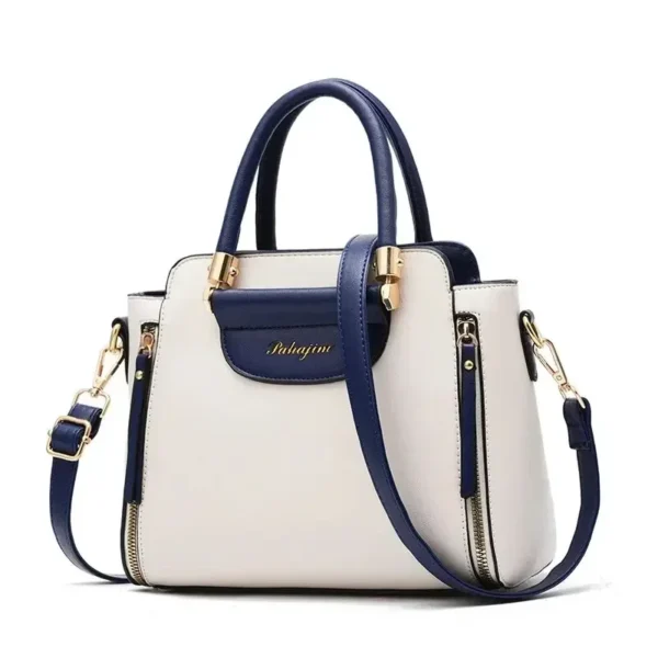 Mode Farbe Kontrast Handtasche, Nähte gestreifte Umhängetasche Damen elegante Büro & Arbeits tasche