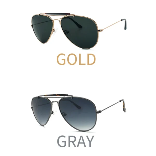 SunCubic Herren-Sonnenbrille, klassischer UV-Schutz, Metall, Gold, Gra, Vintage-Brille, Oculos De Sol, zum Einkaufen, Reisen, MST112 5