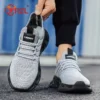 YRZL Herren Sportschuhe Atmungsaktive leichte Turnschuhe Outdoor Mesh Schwarz Laufschuhe Athletisch Jogging Tenis Wanderschuhe Mann 4