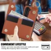 PU-Leder-Ring-Handyhülle für Samsung Galaxy Z Fold 6, 5, 4, 3, Fold5, Fold4, Fold6, 5G, Brieftasche mit Stifthalter und Kartensteckplatz (kein Stift) 3