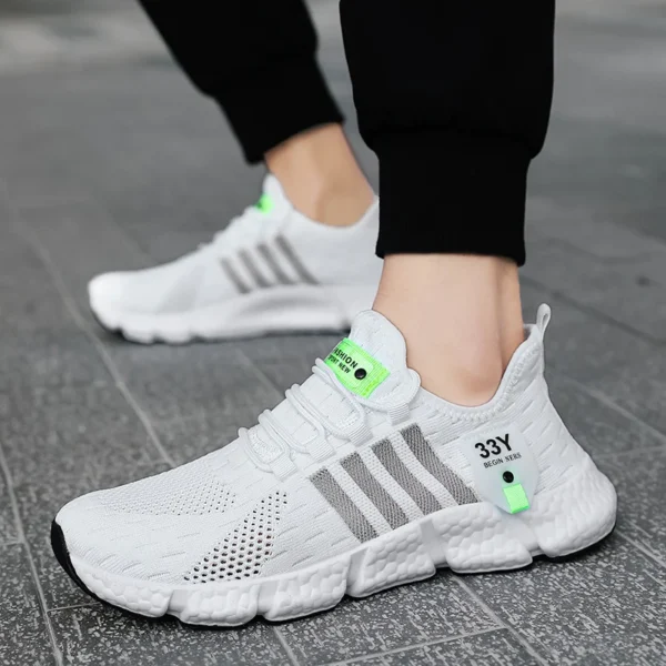 Atmungsaktives Mesh Männer Schuhe Trendy Leichte Fuß Wohnungen Plus Größe Männliche Tennis Turnschuhe Laufen Outdoor Fitness Schuhe 2024 2