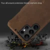 LANGSIDI Echte PULL-UP Leder Telefon Fall Für Samsung Galaxy s25 s24 Ultra S22 S23 S21 Plus luxus abdeckung für galaxy s25 ultra 5