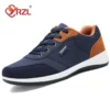 YRZL Männer Schuhe Frühling Herbst Wasserdichte Wanderschuhe Freizeit Männliche Leder Sport Schuhe Rutschfeste Schuhe Tennis für Männer