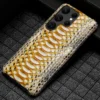 LANGSIDI Luxus Python Echtes Leder Fall Für Samsung Galaxy S23 S24 S25 Ultra S22 Plus S21 S20 Schlange Haut Leder Zurück Abdeckung 3