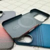Echte reine Kohlefaser-Air-Hülle, leichte Aramidfaser-Abdeckung für iPhone 15 16 Plus Pro Max, ultradünne Hülle, kompatibel mit MagSafe 6